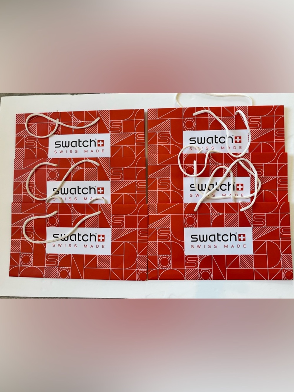 SWATCH MOONSWATCH RETAIL SHOPPING BAGS | SET OF 6 | EUC